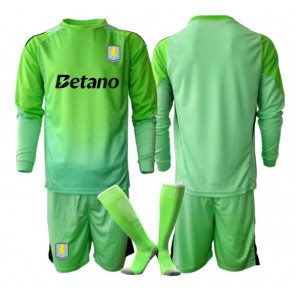 Aston Villa Brankářské Dětské Venkovní dres komplet 2025-26 Dlouhý Rukáv (+ trenýrky)